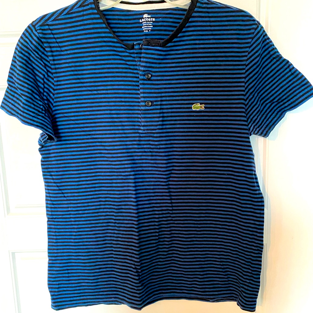 Unisex Lacoste Striped Tee Unisex Lacoste Striped Tee